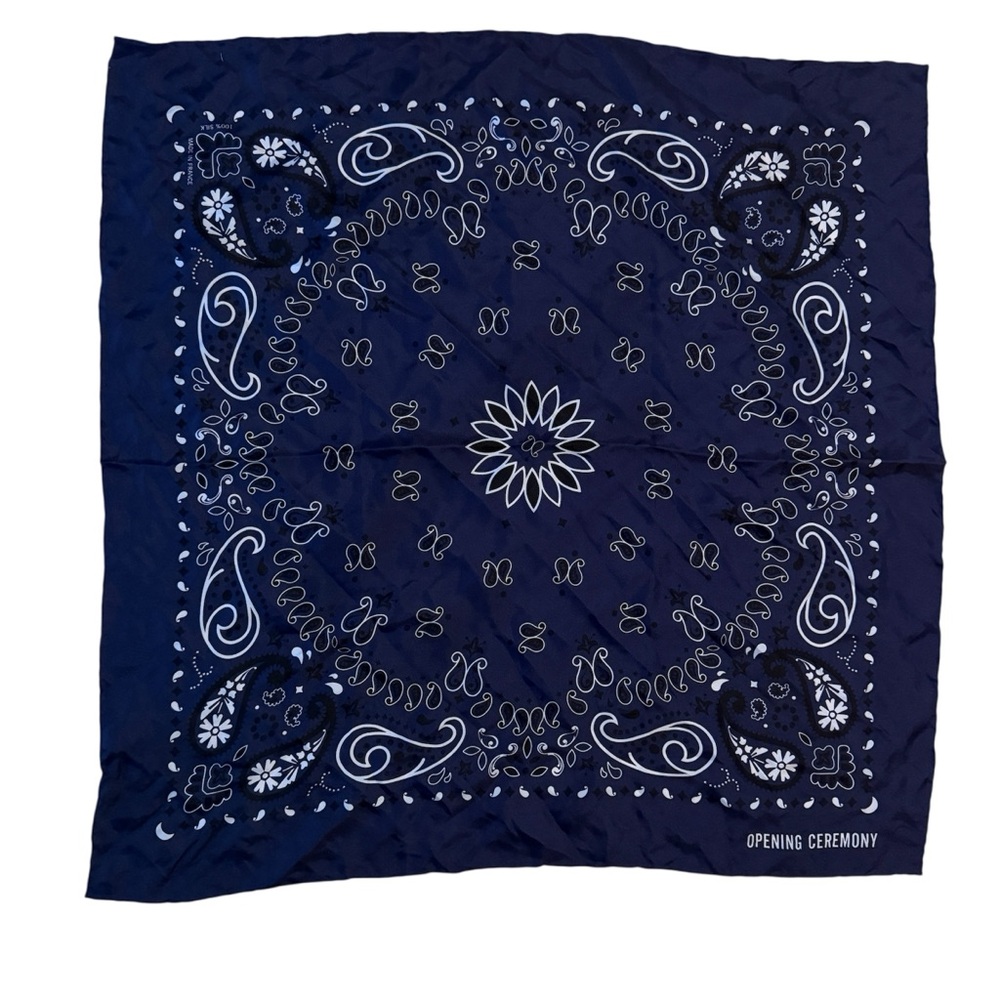 Opening ceremony 100% silk made in France bandana print oversized scarf